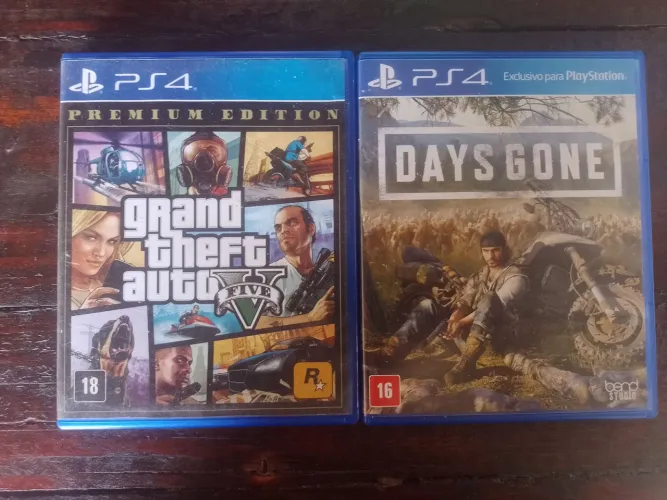 Vendendo jogos de PS4 (Days Gone e GTA 5) 