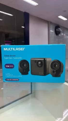 CAIXA DE SOM MULTILASER SUPER BASS 15W RMS