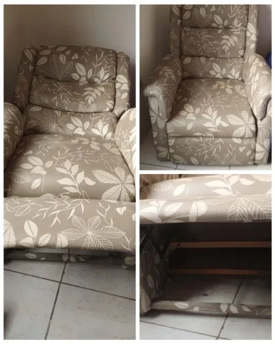Poltrona reclinável em tecido impermeável