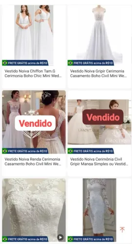 VESTIDOS DE NOIVA R$200 LIQUIDAÇÃO FECHAMENTO DE LOJA