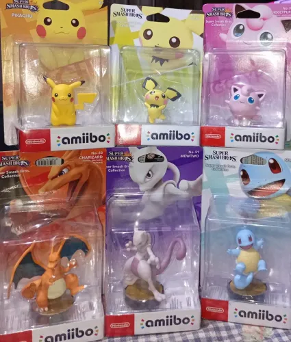 Pokémon Amiibo Nintendo Pikachu Charizard Mewtwo Squirtle Pichu Jigglypuff Ivysaur