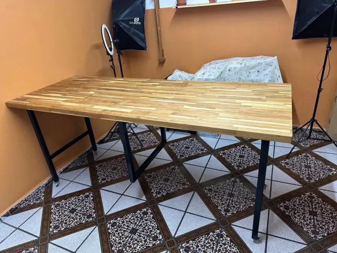 MESA DE MADEIRA TECA - PROFISSIONAL