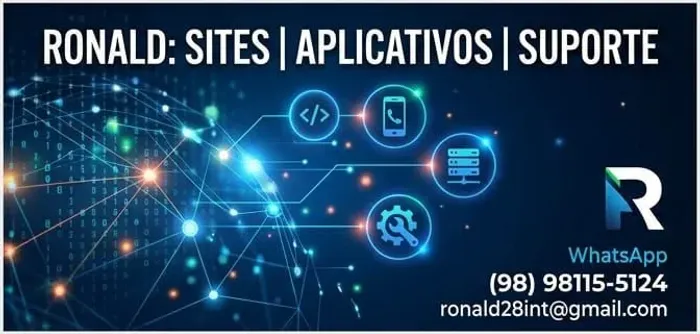 Sites, aplicativos e suporte