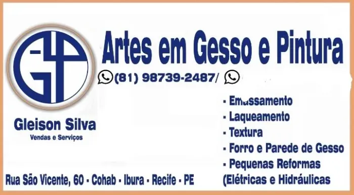Serviço de gesso e pintura 