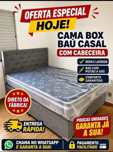 Cama baú casal 