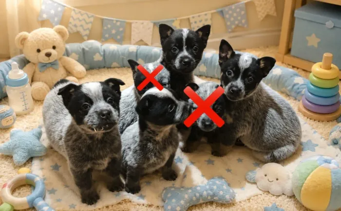 Filhotes de Blue Heeler (Boiadeiro Australiano)