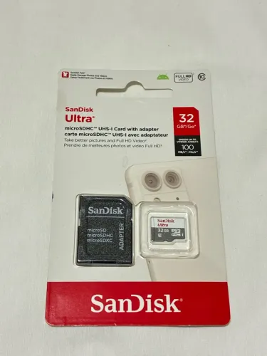 Cartão Memória Micro Sd Ultra Sandisk 32gb 120mb/s Adaptador