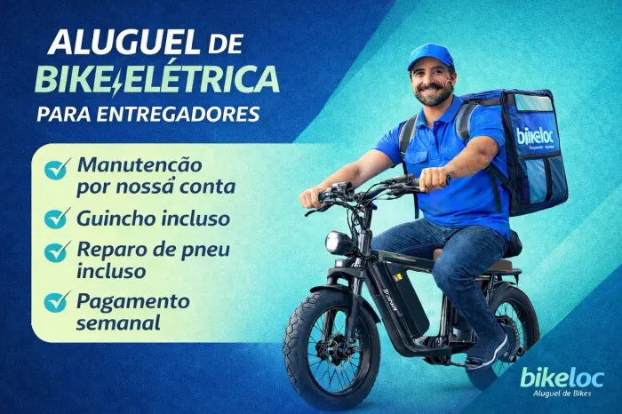 Aluguel de bike elétrica para entregador