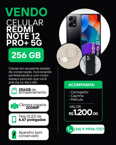 Vendo Celular Redmi Note 12 pro+