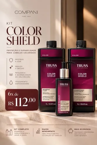 Kit shampoo, condicionador e leave in Color Shield Truss