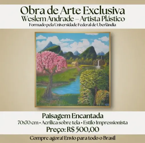 Pintura Impressionista de artista profissional - Acrílica s/ tela