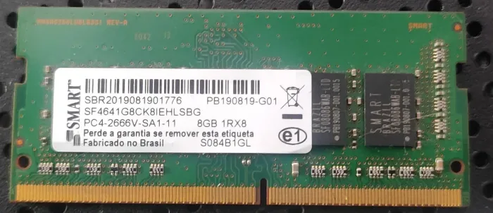 Memória RAM DDR4 8GB para notebook