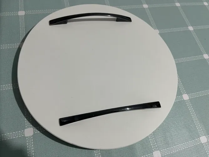 Bandeja redonda em Quartzo Branco