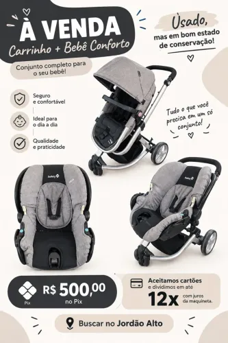 Carrinho + bebê conforto 