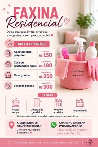 ?Faço faxina Residencial ?