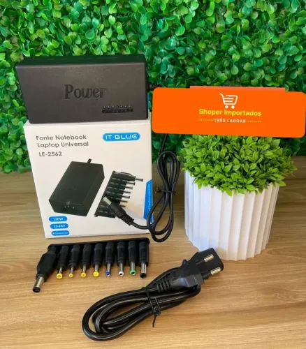 Fonte Carregador Universal Para Notebook - 9 Pinos - Novo e Bivo