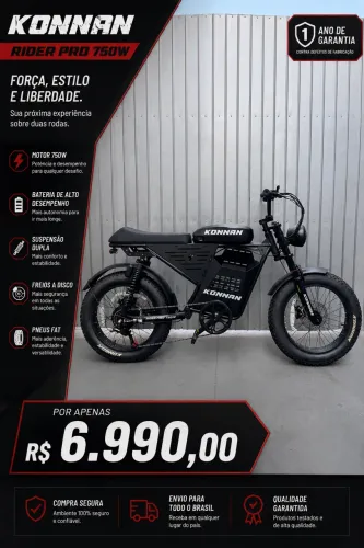 Bicicleta Elétrica Konnan 750w