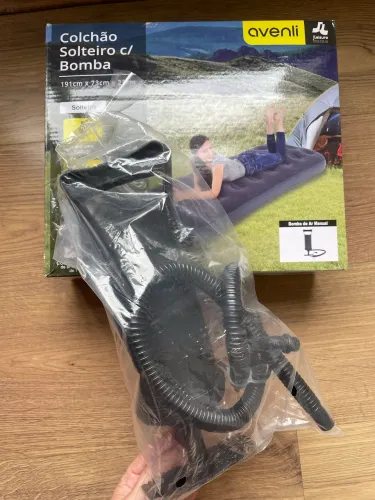Colchão inflável solteiro + bomba 