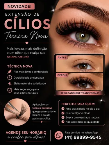 Extensão de cílios 
