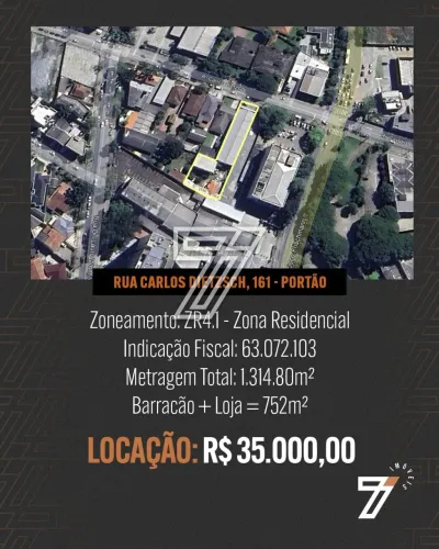 BARRACÃO / GALPÃO para alugar com 1314m² por R$ 35.000,00 no bairro Portão - CURITIBA / PR