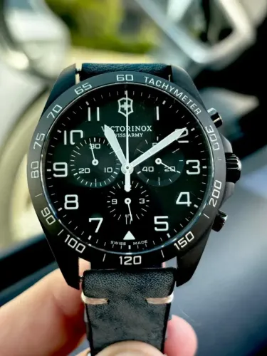 Relógio Victorinox Fieldforce Chrono 42mm Zero C/ Doc Manual (Usado)