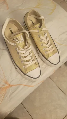 Tenis All Star converse, dourado, n 38
