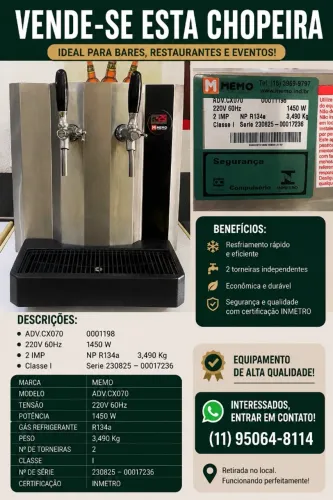 Vende-se Chopeira