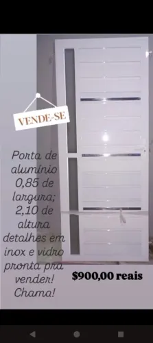 Porta de Alumínio com vidro