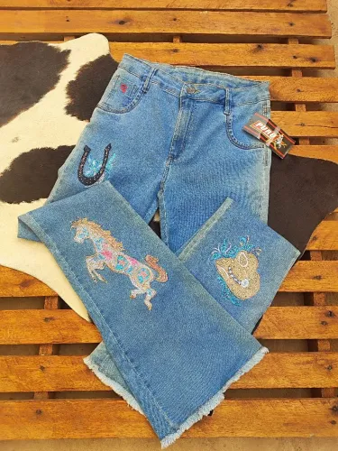Calça flare country