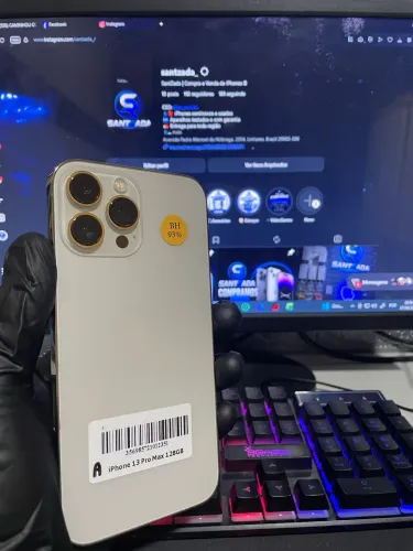 iPhone 13 Pro Max Dourado 128GB - Original | Bateria 93%!