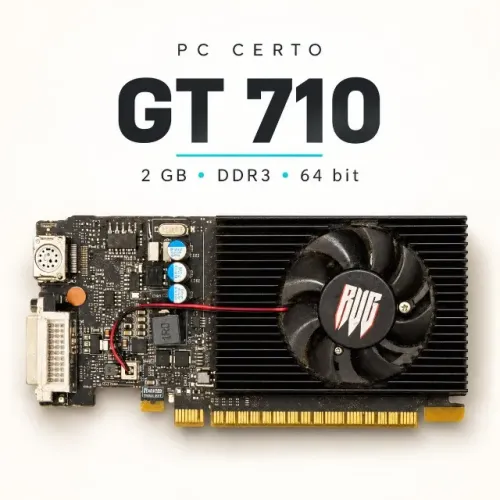 Placa de vídeo GT 710 2 GB DDR3 64 bits