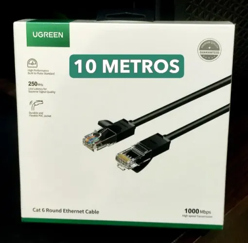 Cabo de Rede Original UGREEN - 10 Metros -  Cat.6 1GB/s - Novo - R$: 60,00 Cada