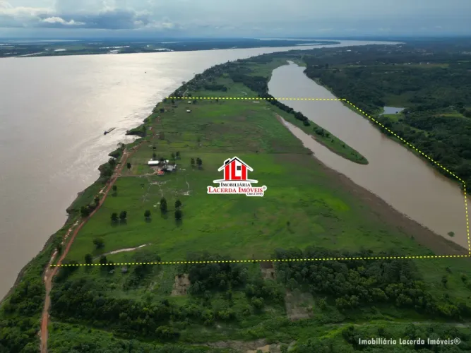 FAZENDA AS MARGENS DO RIO SOLIMÕES, FAZENDA IRANDUBA, VÁRZEA, 1.800 X 1.000 = 1.800.000M²,