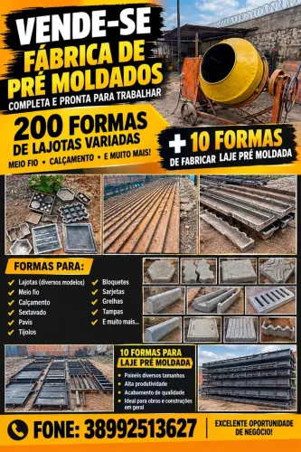 Vendo frabrica de pré moldados
