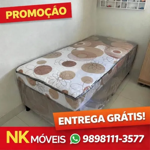Camas box de solteiro e solteirão de espuma e molas novas, RECEBA HJ