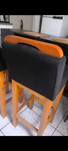 Vende-se balcão com duas bancadas na cor preta , parar área gourmet ou cozinha por 780 