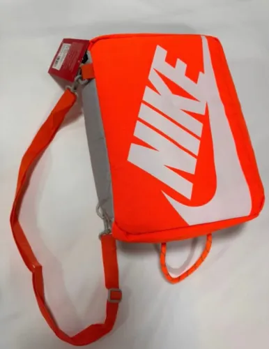 BOLSA NIKE LARANJA CINZA SHOESBAG
