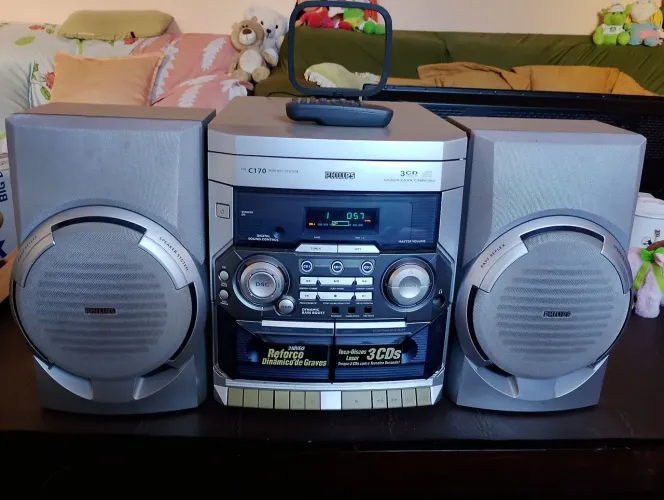 Mini System Philips FW C170 3 CDs Impecável 