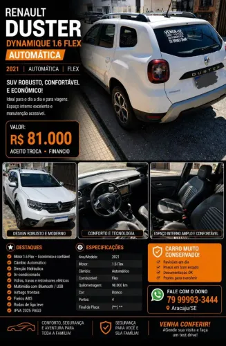 Renault Duster Iconic 1.6 16V Flex AUT 2021