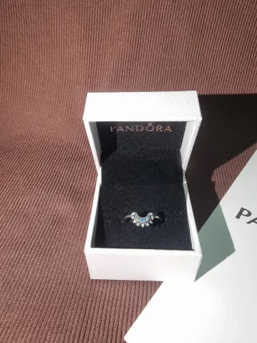Anel pandora Lua Brilhante prata 925