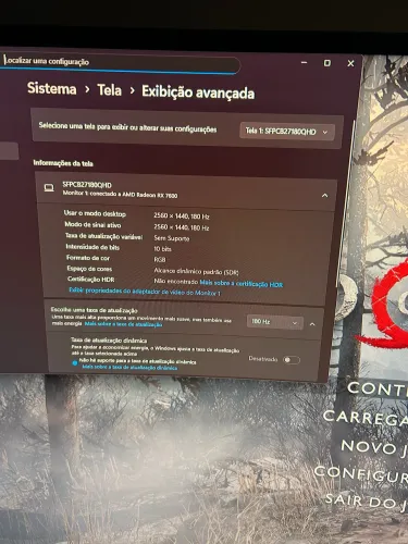 VENDO MONITOR CURVO 27p SUPERFRAME, QHD, 180hz