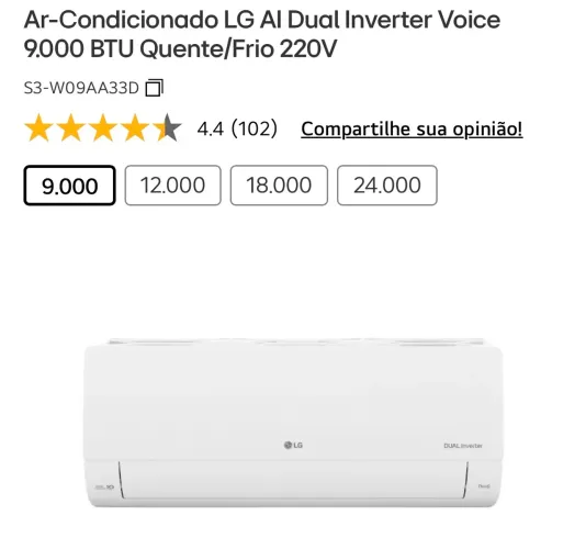 Vendo Ar condicionado LG dual inverter