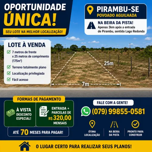 Vende-se Lotes/Terrenos em Aguilhada Pirambu 