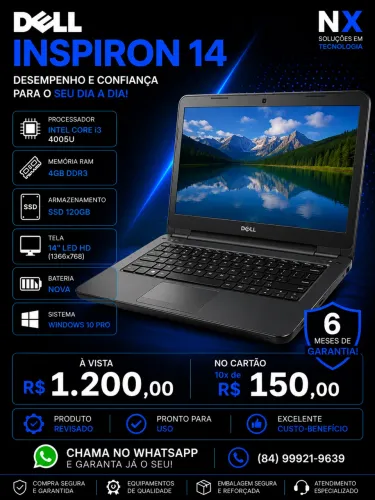 Dell Inspiron 14 - SSD | Bateria Nova | Pronto para Uso