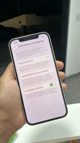 iPhone 12,128 GBS bateria 83% , câmera zerada
