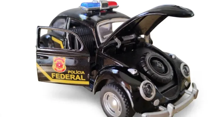 MINUATURA FUSCA DA POLÍCIA FEDERAL