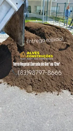 TERRA VEGETAL - CARRADA DE 6m³ ou 12m³