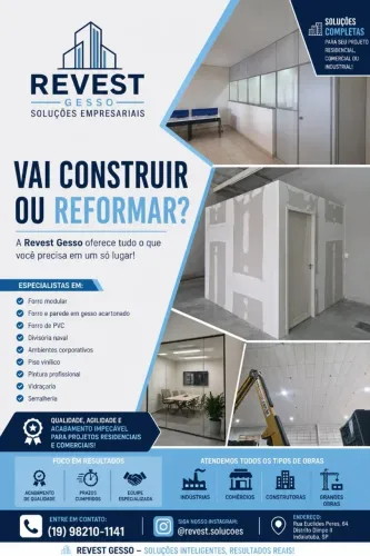 Serviços - Gesso Acartonado (Forro e Divisórias)