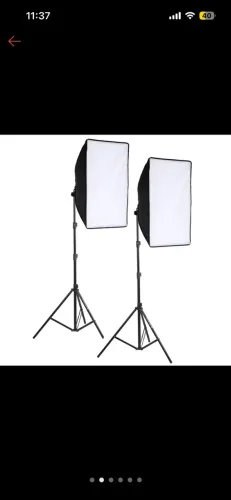 Kit com 2 Softbox 50x70 para 1 lâmpada + 2 tripés de iluminação
