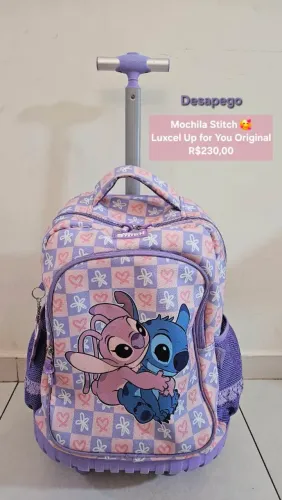 Mochila Stitch Original Up 4 You Luxcel - Rodinha